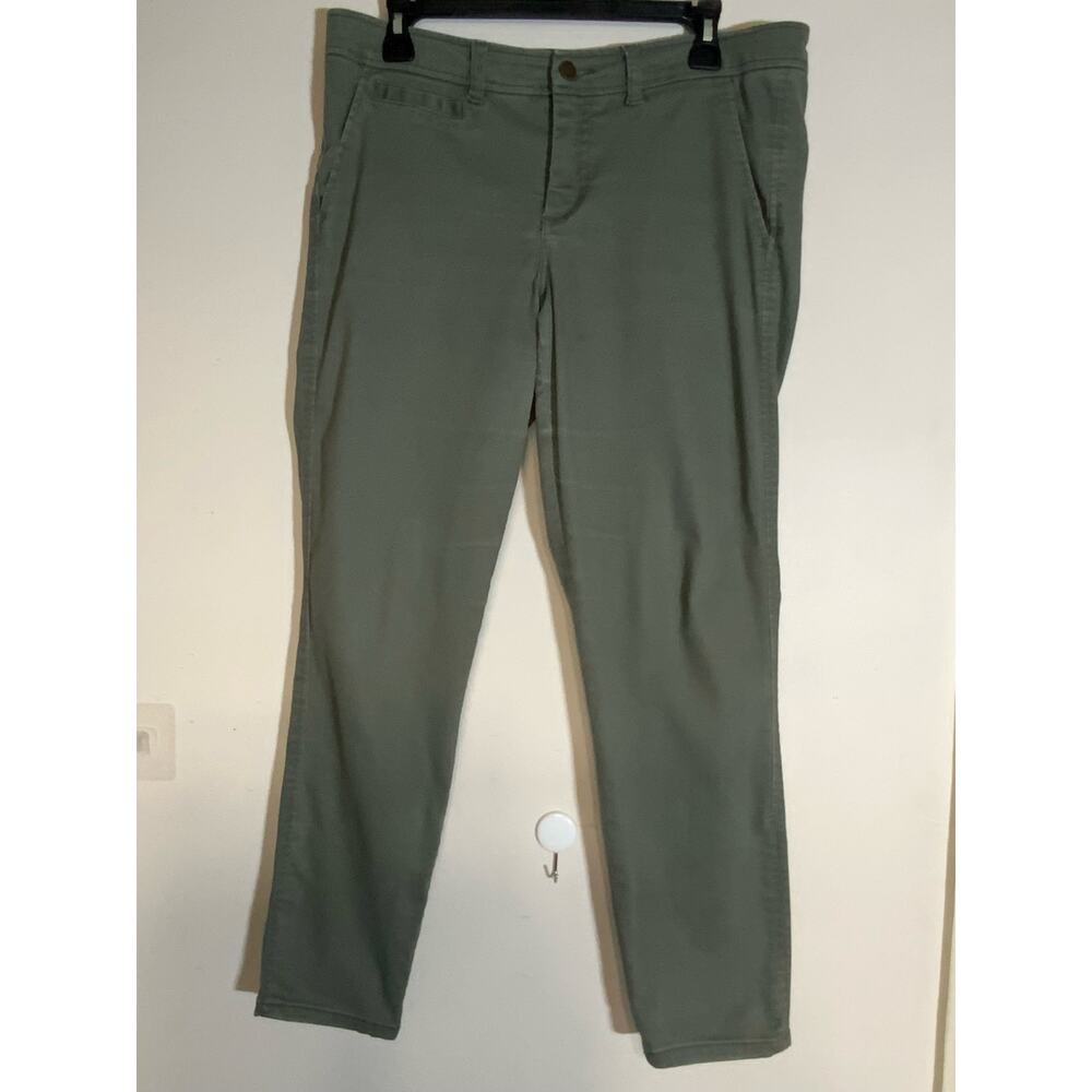 Market & Spruce Olive Army Green Straight Leg Stretch Pants Women’s Size 8